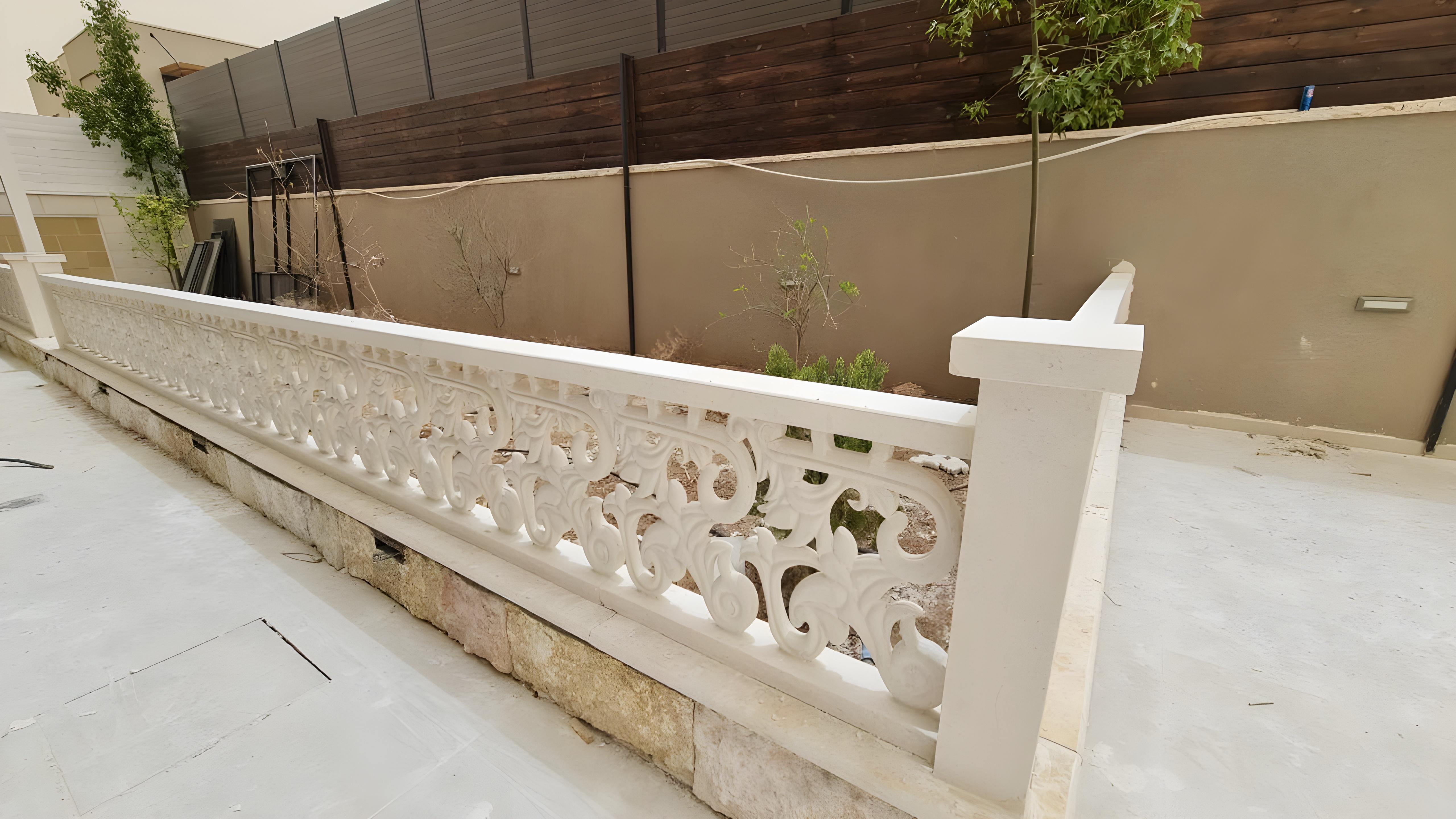 CNC Carved Stone Fence