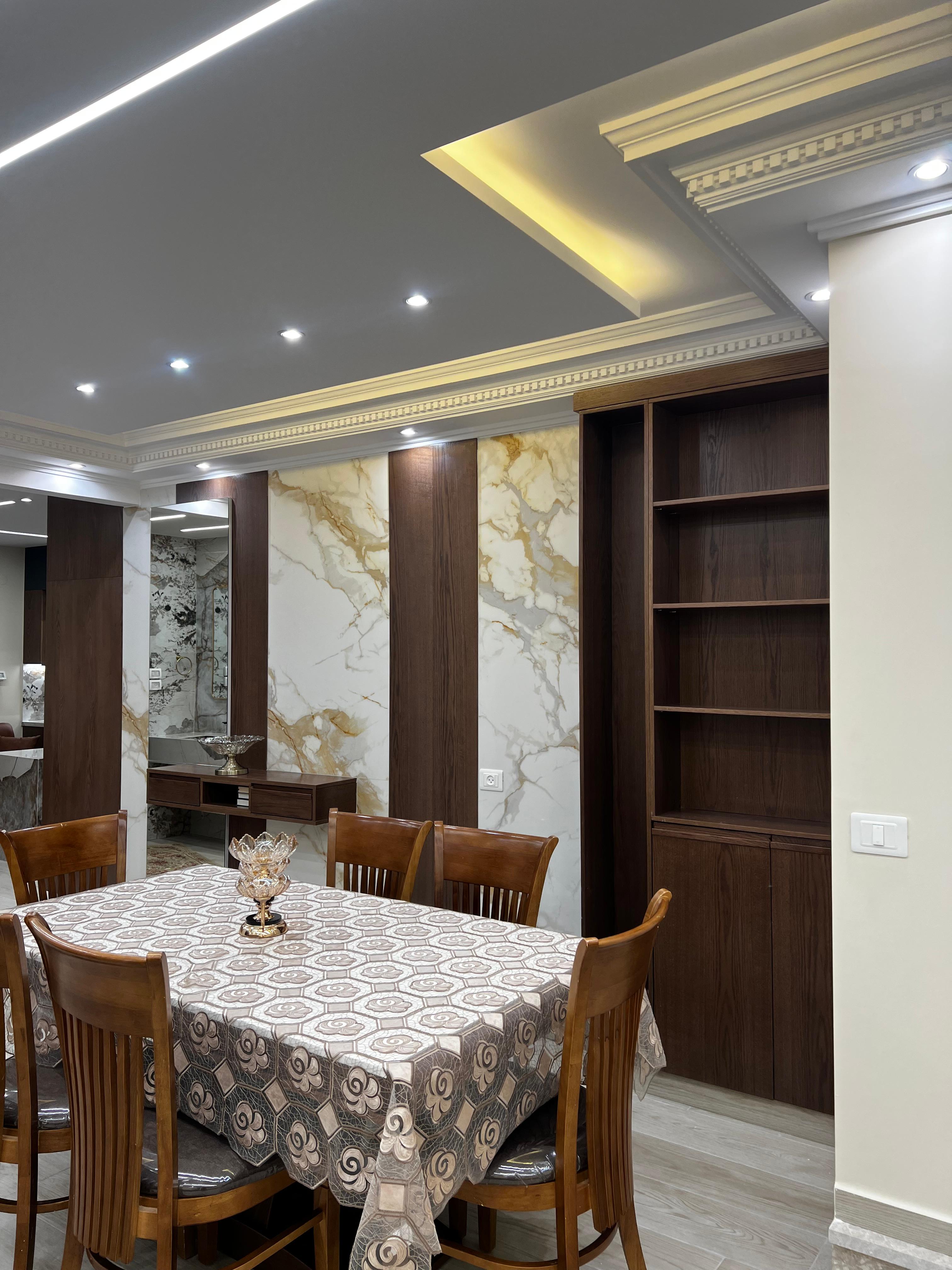 Marble Feature Wall Dining